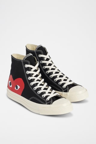 Sneakers montantes Converse x Comme des Garçons PLAY Chuck 70 - Noir