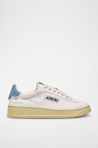 Baskets en nubuck Dallas - Blanc et bleu