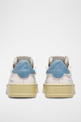 Baskets en nubuck Dallas - Blanc et bleu