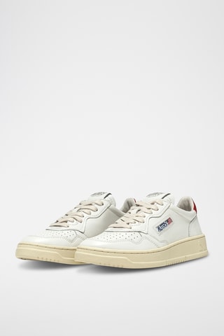 Baskets en cuir Medalist - Blanc et rouge