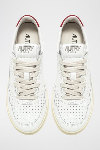 Baskets en cuir Medalist - Blanc et rouge