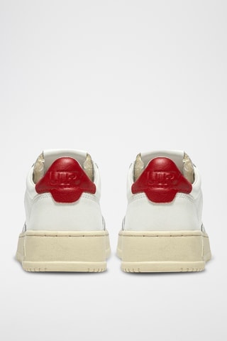 Baskets en cuir Medalist - Blanc et rouge