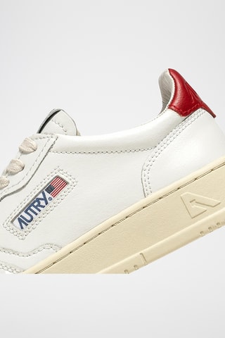 Baskets en cuir Medalist - Blanc et rouge