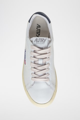Baskets en cuir Dallas - Blanc et bleu
