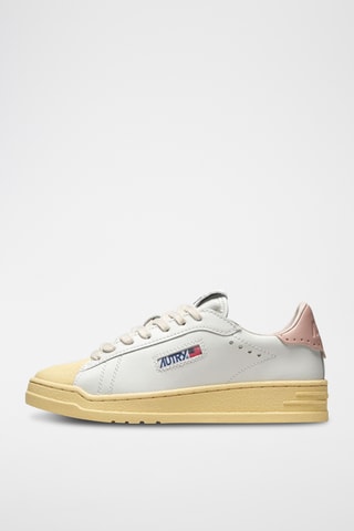 Baskets en cuir Bob Lutz - Blanc et rose