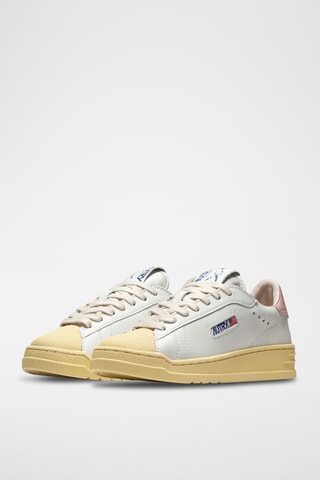 Baskets en cuir Bob Lutz - Blanc et rose