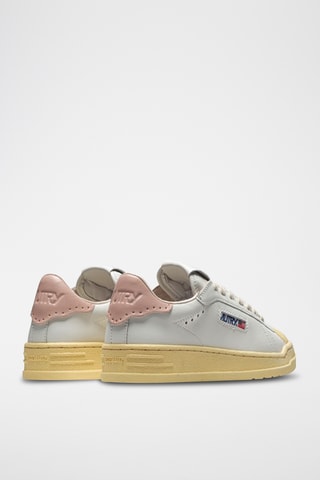 Baskets en cuir Bob Lutz - Blanc et rose