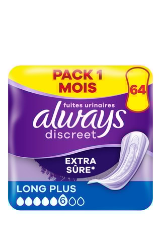 64 serviettes urinaires Long Plus Fomat Eco - Always
