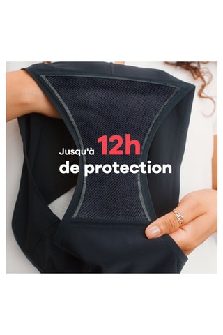 Culotte menstruelle - Flux moyen - Noir - Taille XS
