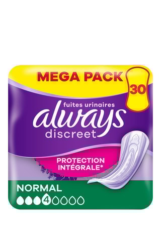 3 x 30 serviettes urinaires Incontinence Normal - Always