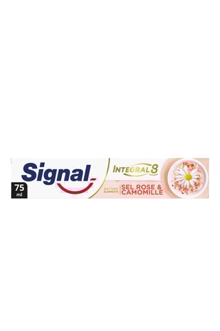 6 x Dentifrice Intégral 8 Nature Elements Sel Rose & Camomille - Signal - 75 ml