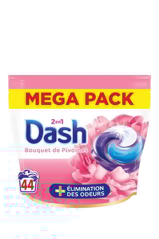 3 x Lessive Dash 2-en-1 Pods - Bouquet de Pivoines - 44 lavages
