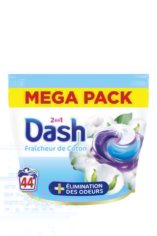 3 x Lessive Dash 2-en-1 - Fraîcheur de Coton - 44 lavages