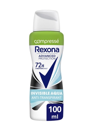 4 x Spray anti-transpirant Femme Invisible Aqua 72 h Rexona  - 100 ml