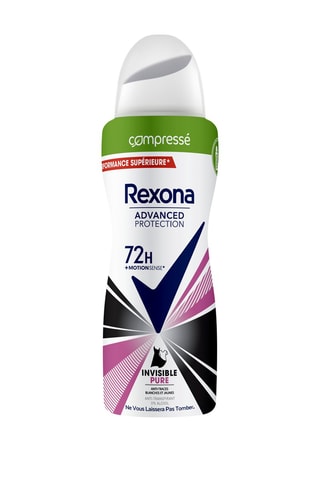 4 x Spray déodorant Anti-transpirant Femme Invisible Pure 72 h Rexona - 100 ml