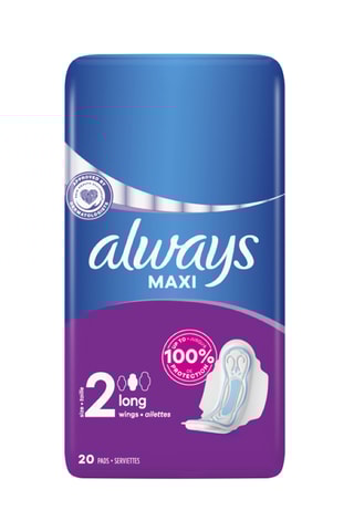 6 x 20 serviettes hygiéniques Always - Maxi long Plus - Taille 2