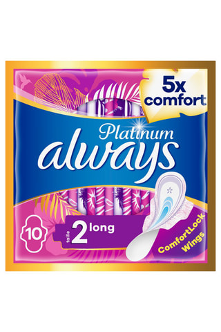 7 x 10 serviettes hygiéniques Always Platinum - Long - Taille 2