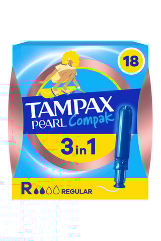 5 x 18 tampons Tampax Compak Pearl - Regular