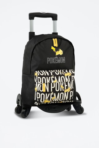 Sac à dos à roulettes Pikachu Pokémon - Noir et blanc