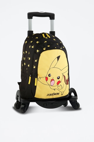 Sac à dos à roulettes Pikachu Pokémon - Noir et jaune