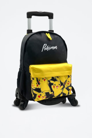 Sac à dos Pikachu Pokémon avec trolley - Noir et jaune