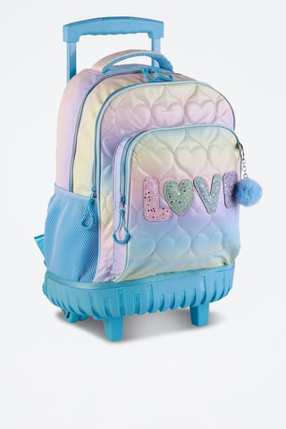 Sac à dos à roulettes Blin-Blin Love - Bleu