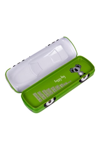 Trousse métallique Voiture de course - Vert et blanc