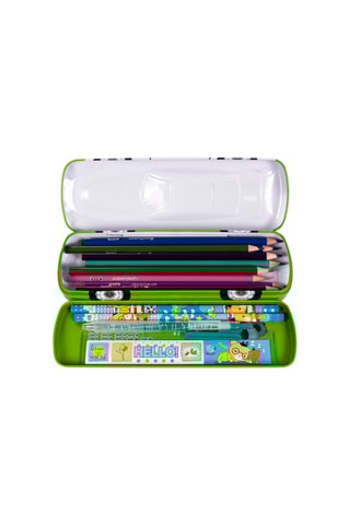 Trousse métallique Voiture de course - Vert et blanc