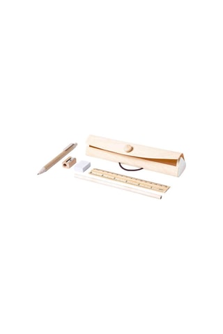 Trousse et 5 accessoires en bois Eco - Naturel