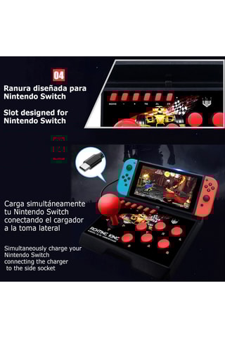 Manette de jeu arcade NS-007 Nintendo Switch - Sans fil
