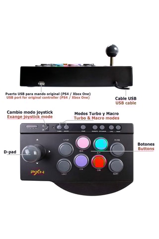 Manette de jeu Arcade Fight Stick PXN-0082 PS3/PS4/Xbox One/Nintendo Switch