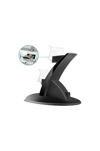 Double support de charge de manettes PS4 - Noir