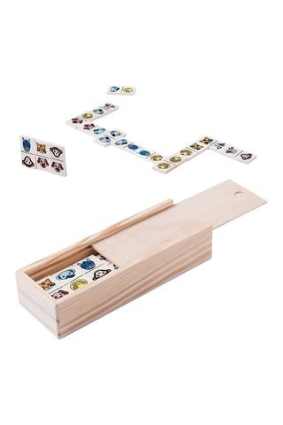 Jeu de dominos animaux en bois - 28 pièces - Dès 3 ans