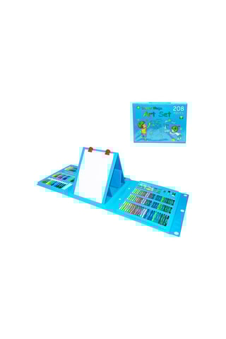 Set premium de peinture et de dessin - 208 pièces - Bleu