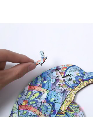 Puzzle dauphin 3D en bois Dès 3 ans - A4