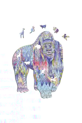 Puzzle gorille 3D en bois Dès 3 ans - A4