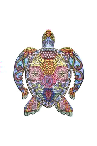 Puzzle tortue 3D en bois Dès 3 ans - A4