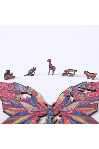 Puzzle papillon 3D en bois Dès 3 ans - A4