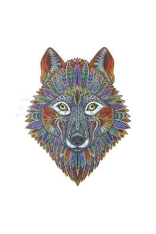 Puzzle loup 3D en bois Dès 3 ans - A5