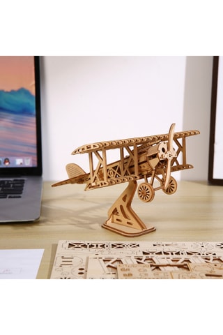 Puzzle 3D avion en bois - 105 pièces - Dès 14 ans