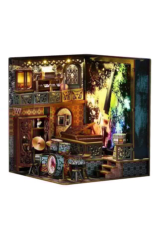 Maquette 3D Explosion de notes LED en bois - Dès 14 ans