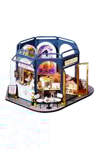 Maquette 3D Café du livre LED en bois - Dès 14 ans