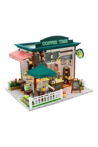 Maquette 3D Boutique de café LED en bois  - Dès 14 ans