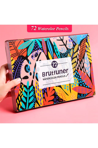 72 crayons de couleur aquarelle