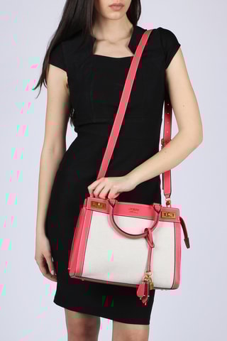 Sac à main - Fuchsia et blanc