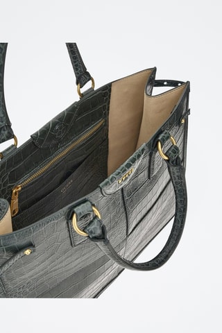Sac à main en cuir Isa - Vert foncé