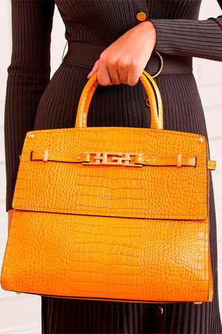 Sac à main en cuir - Jaune