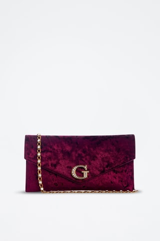 Pochette en velours Virtual - Bordeaux
