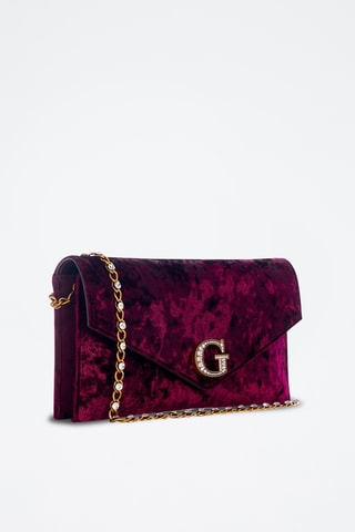 Pochette en velours Virtual - Bordeaux