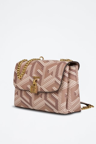 Sac porté épaule - Vieux rose et blanc